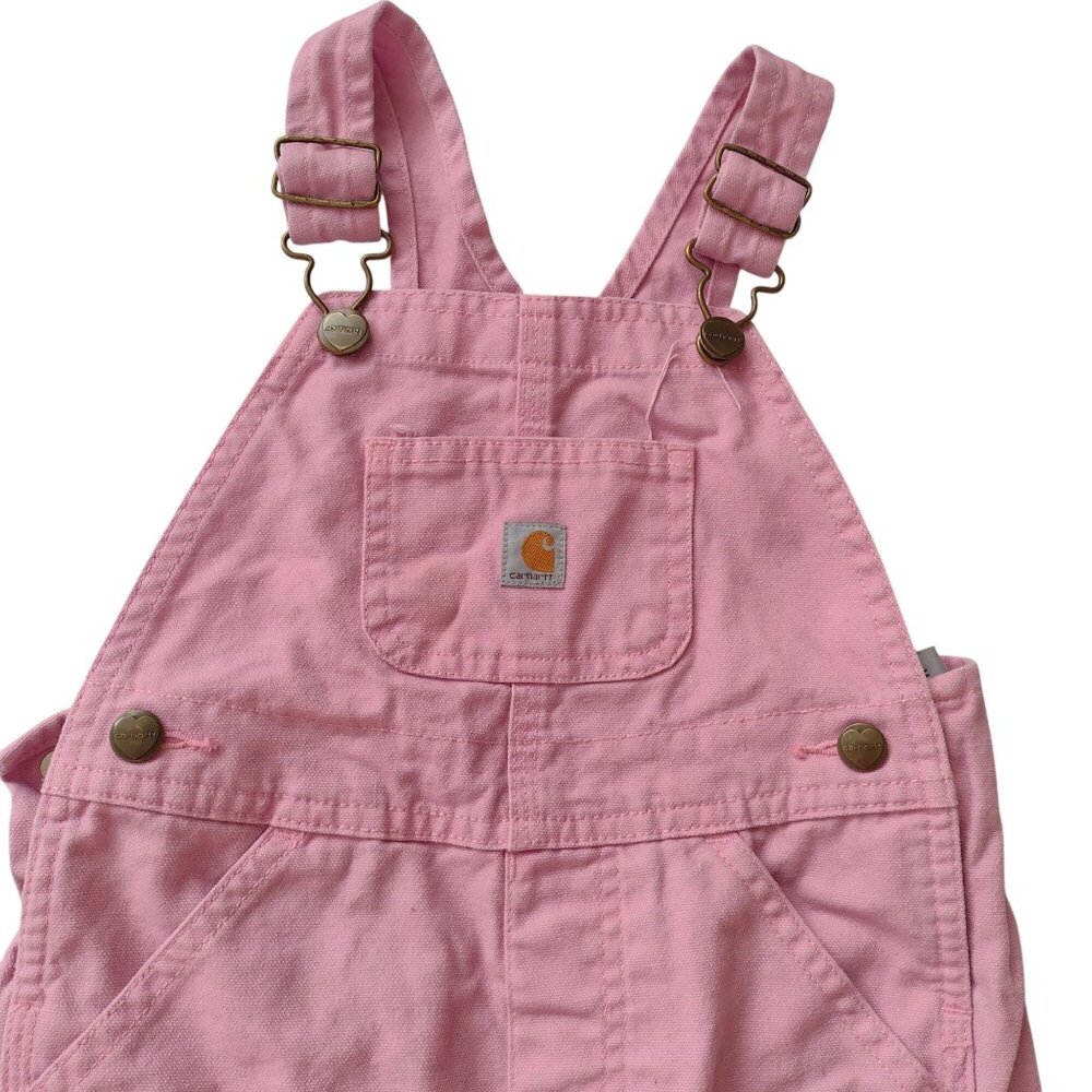 Carhartt Pink Toddler Overalls 3T w 3 Tees Outdoor Durable Workwear - Picture 4 of 13